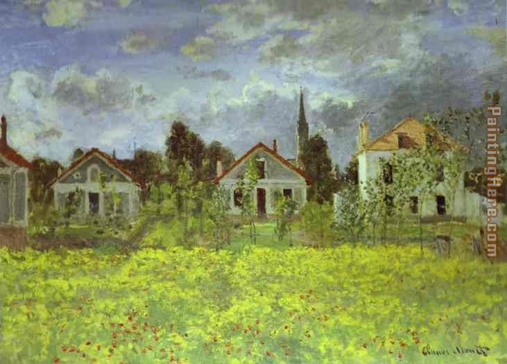 Houses at Argenteuil painting - Claude Monet Houses at Argenteuil art painting